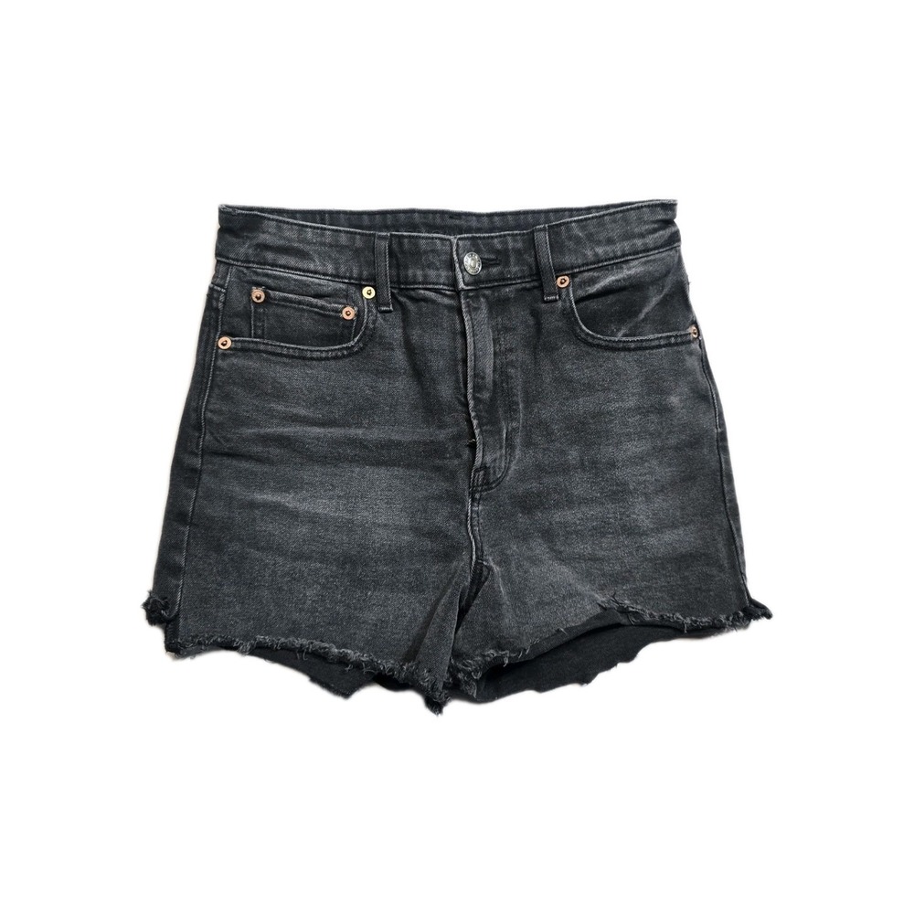 American Eagle Stretch Highest Rise 90's Boyfriend Short Black 2